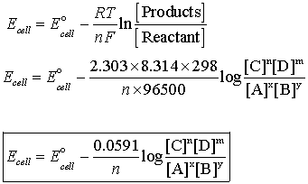 How to use Nernst equation